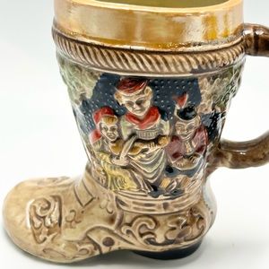 🇩🇪Beer Stein - vintage porcelain mug boot collectible.